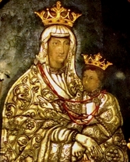 Fragment obrazu Matki Boskiej Szkaplerznej